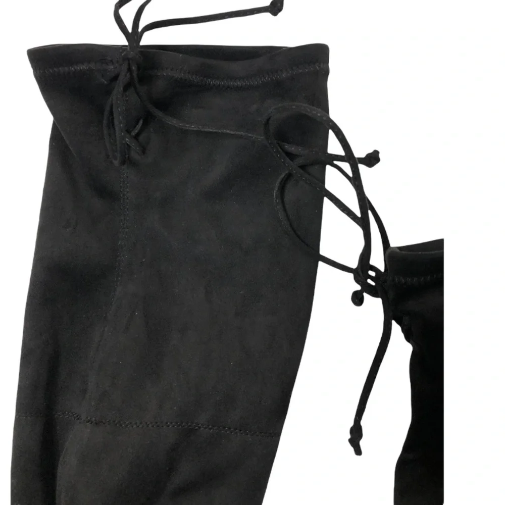 FRENCH CONNECTION vegan suede over the knee boot in black Sz 8